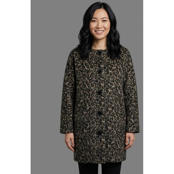 Kate‎ Spade New York Women's Small Brown Brushed Leopard Sugarcoat Topper